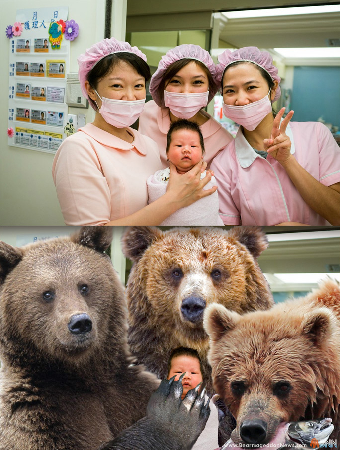 If you wouldn't let these bears hold your baby, why is it OK for these women to? Think about it.